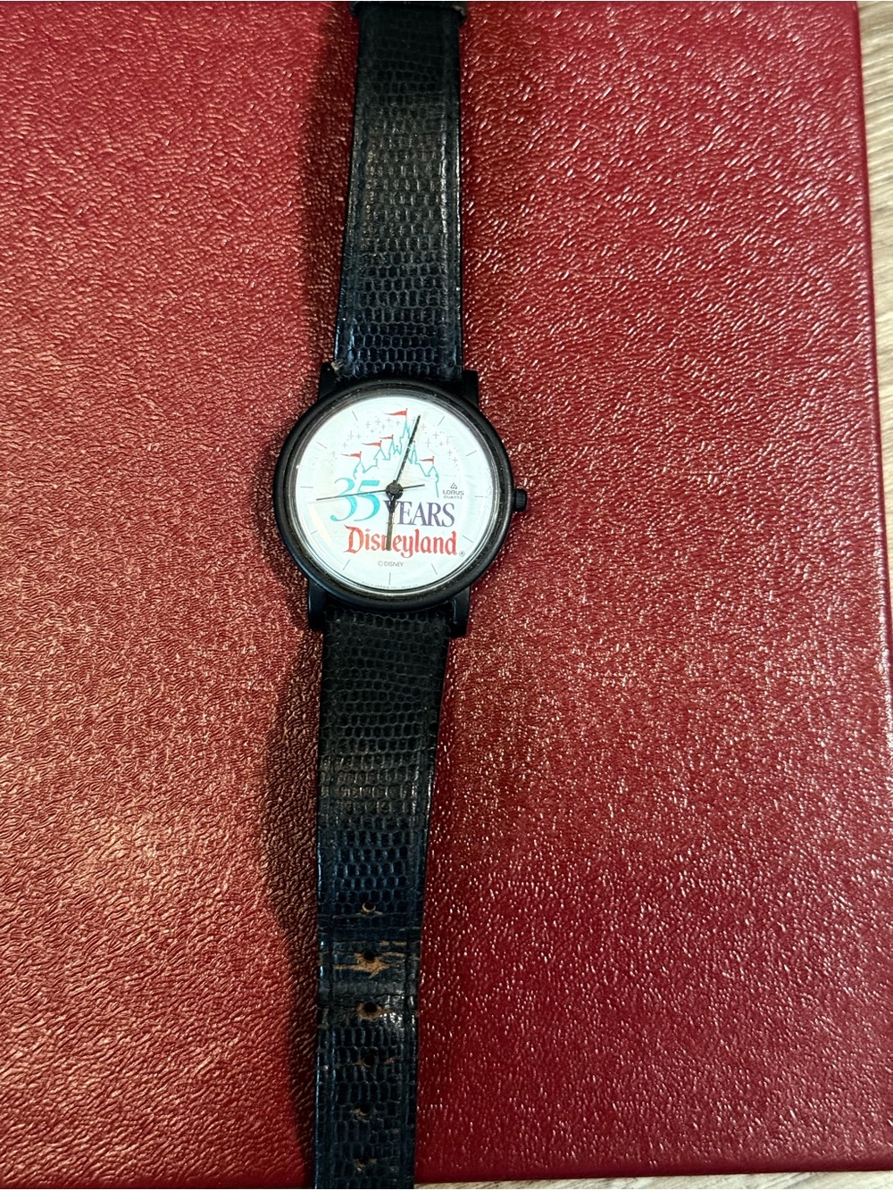 Disney Black Strap 35 Years Disneyland Commemorative Watch